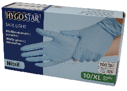 Nitril engangshandske Hygostar Safe Light pudderfri - X-large